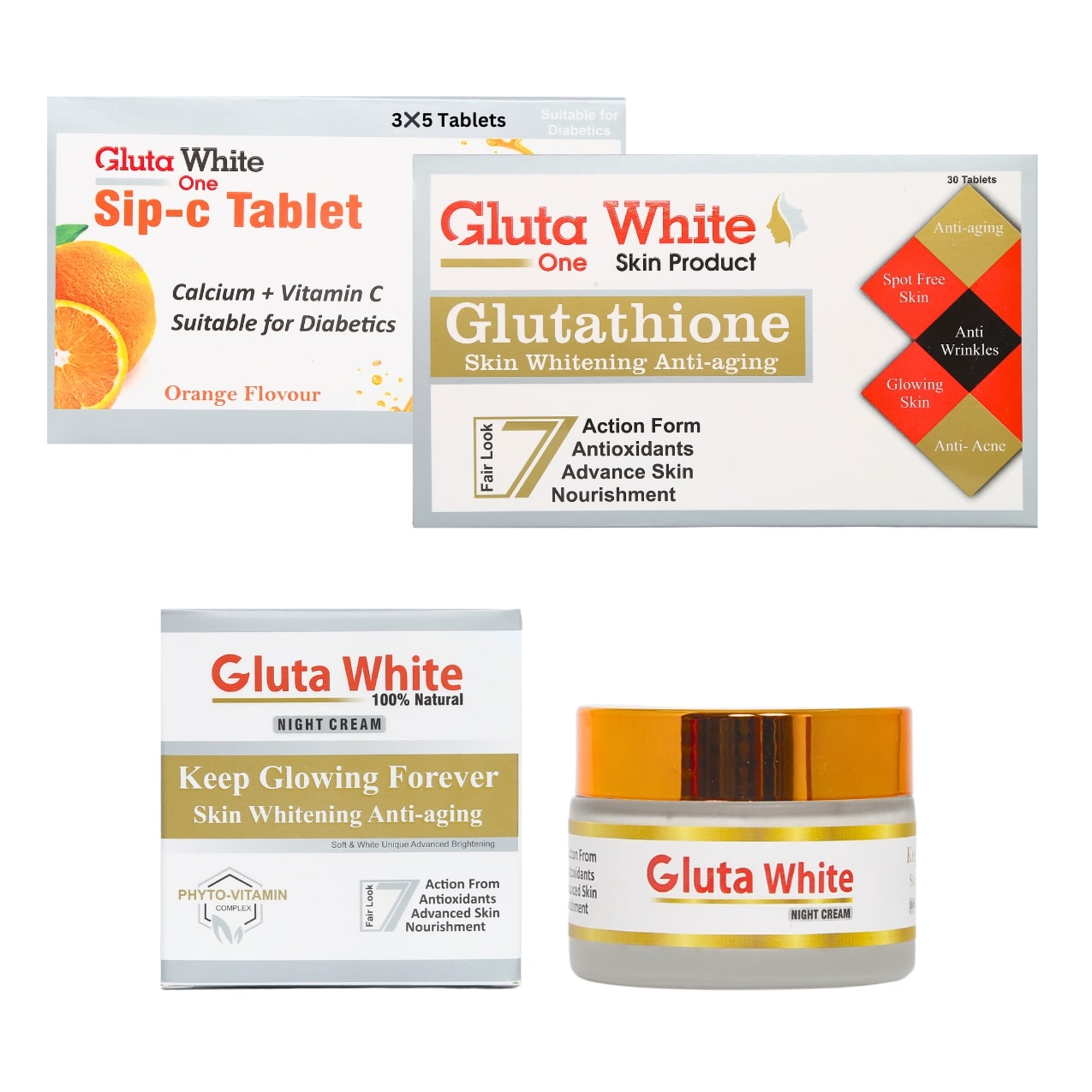 Gluta white Tablet and Cream